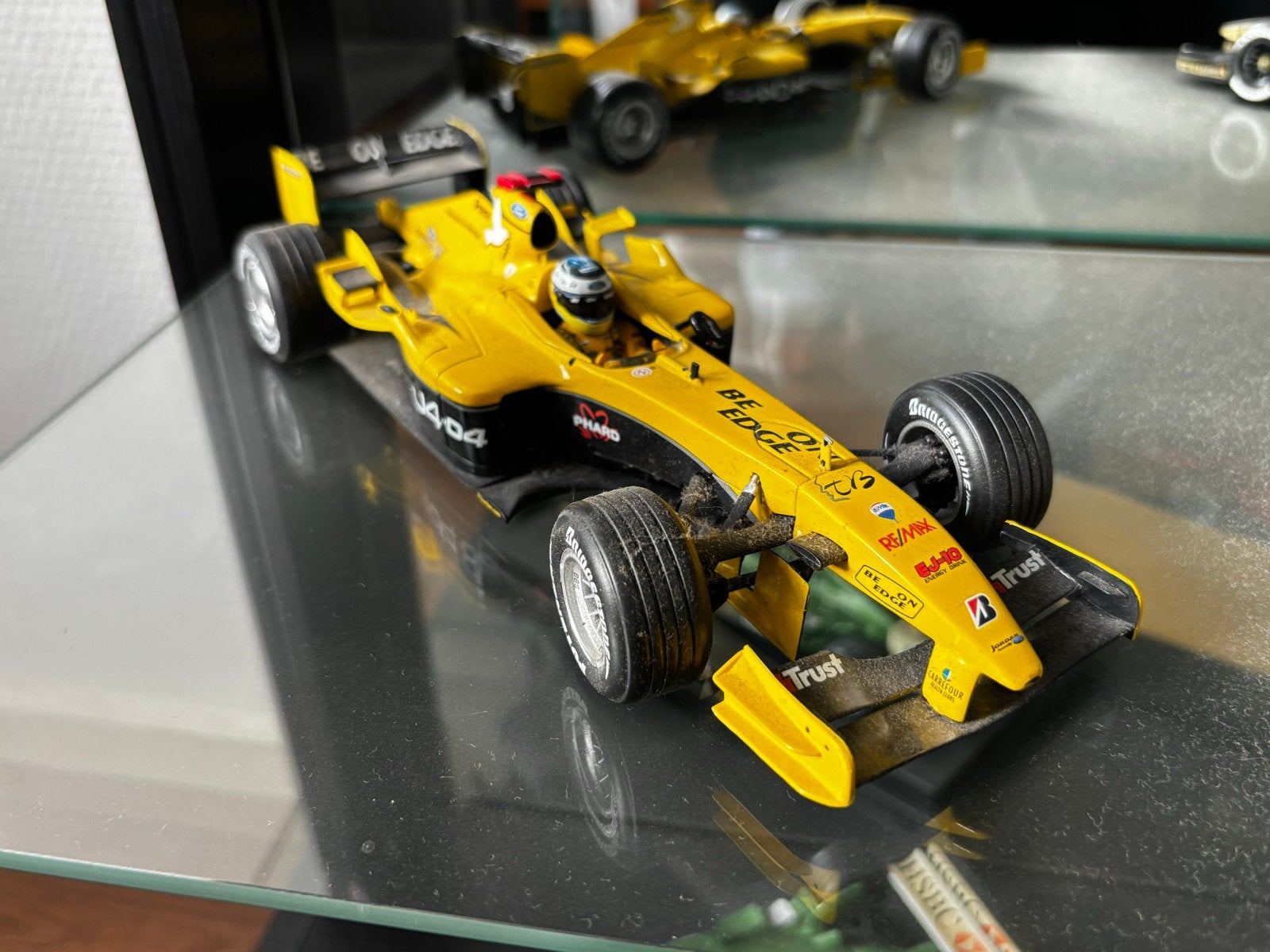 Jordan F1 Modelauto - Gele Formule 1 Wagen, Overige merken, Gebruikt, Auto, 1:32 tot 1:50