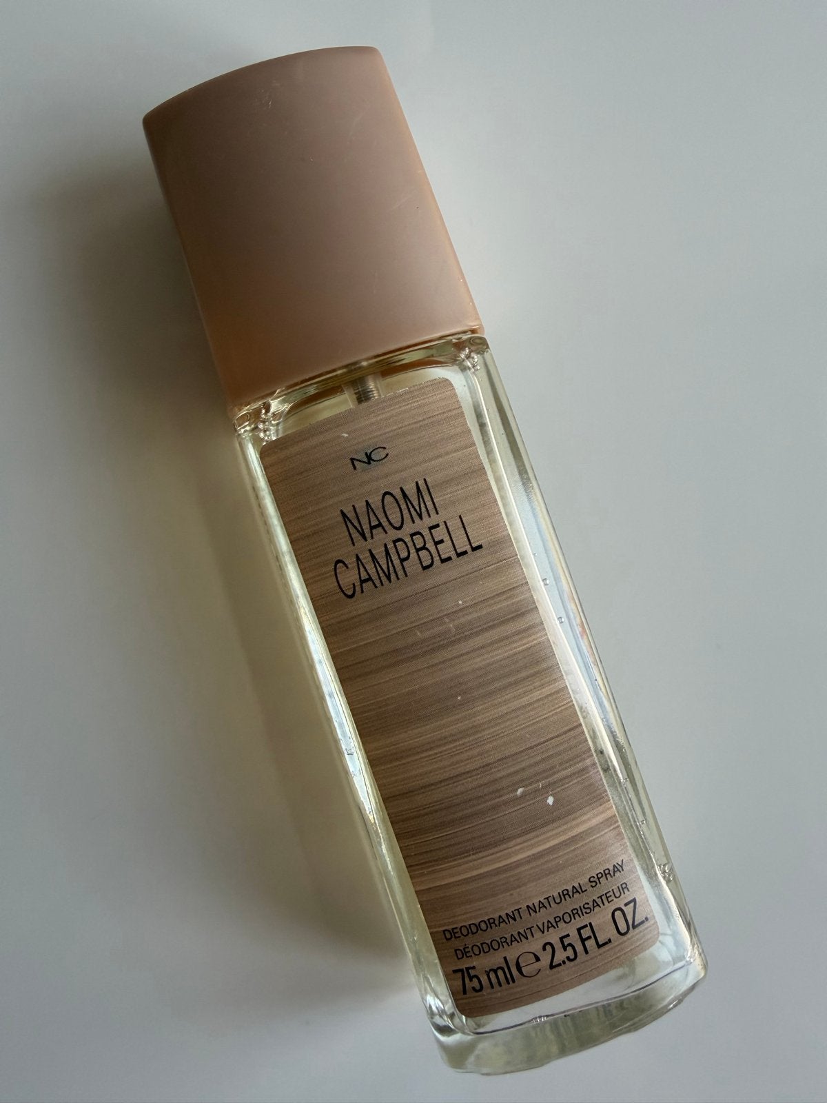 Naomi Campbell Deodorant Natural Spray 75ml, Ophalen of Verzenden, Zo goed als nieuw