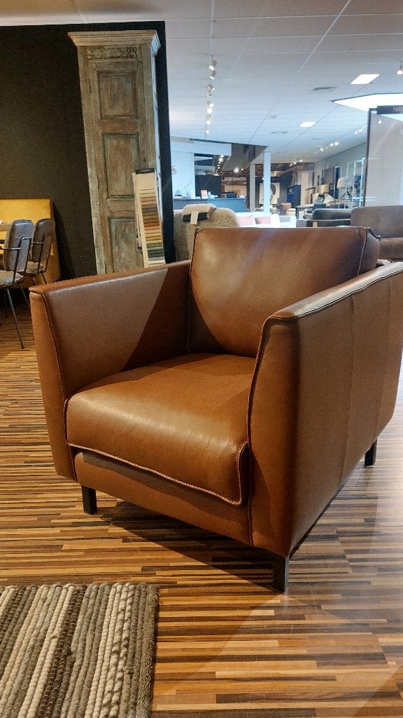 Brunello Fauteuil Het Anker Bullet leder nu eenmalig €549,-, Ophalen, Nieuw, 75 tot 100 cm, Leer