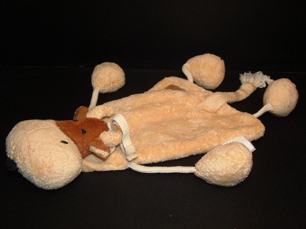 DIFRAX KOE KNUFFELDOEKJE GROOT VELOURS ECRU MET BRU, Verzenden, Nieuw, Overige typen