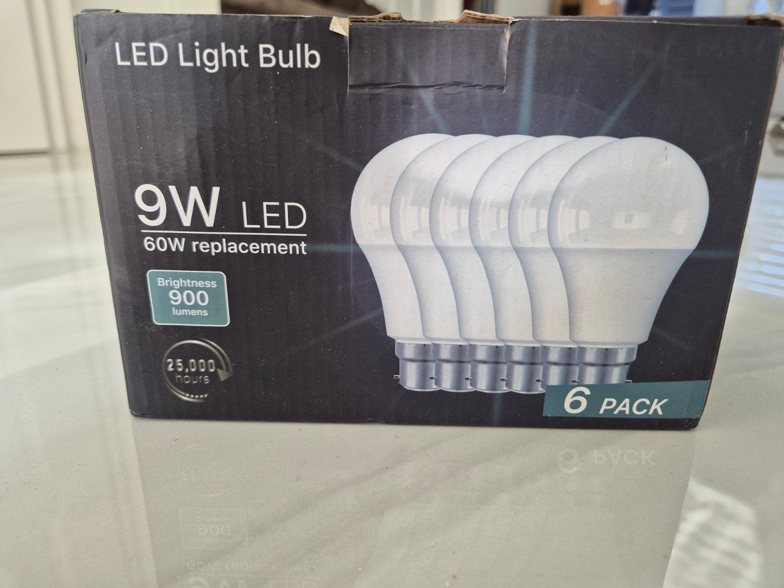 6-pack 9W LED lampen (60W equivalent) - Koel Wit, Led-lamp, 60 watt of meer, Nieuw, Overige merken