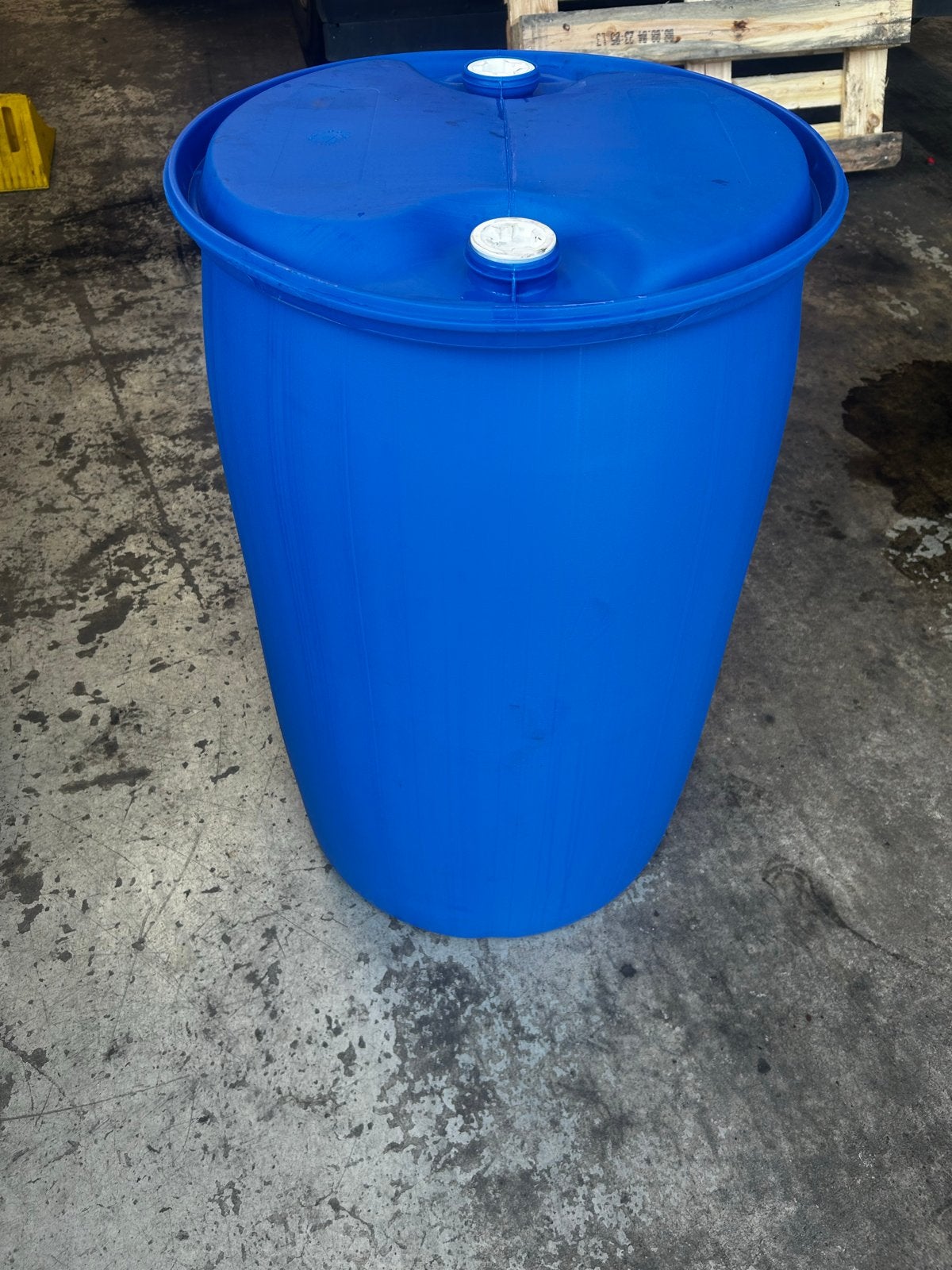4x Blauwe kunststof vat met deksel, 150 liter of meer, Ophalen, Zo goed als nieuw, Kunststof