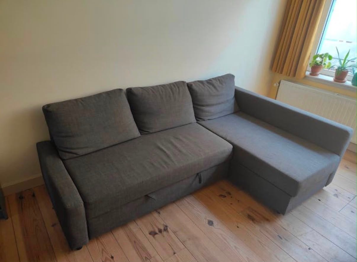 Ikea Friheten slaapbank hoekbank met opberger, Ophalen, Gebruikt, Tweepersoons, 140 cm