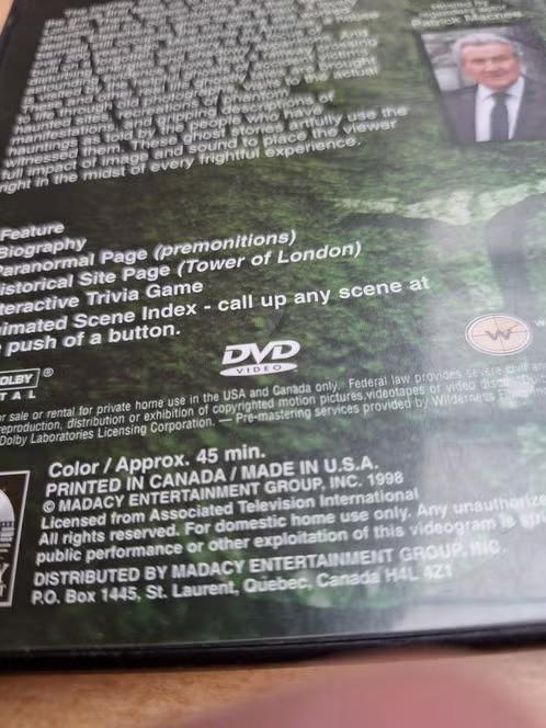 Dvd ghost stories 1 h, Alle leeftijden, Ophalen of Verzenden, Zo goed als nieuw, Overige typen