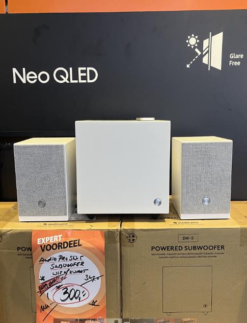 Audio Pro A28 + Subwoofer set ACTIE, Expert-meijer@expertburgum.nl, Nieuw, Complete surroundset, 120 watt of meer