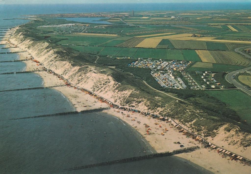 ZOUTELANDE Kampeerterrein Weltevreden Luchtfoto, Verzenden, 1960 tot 1980, Gelopen, Zeeland