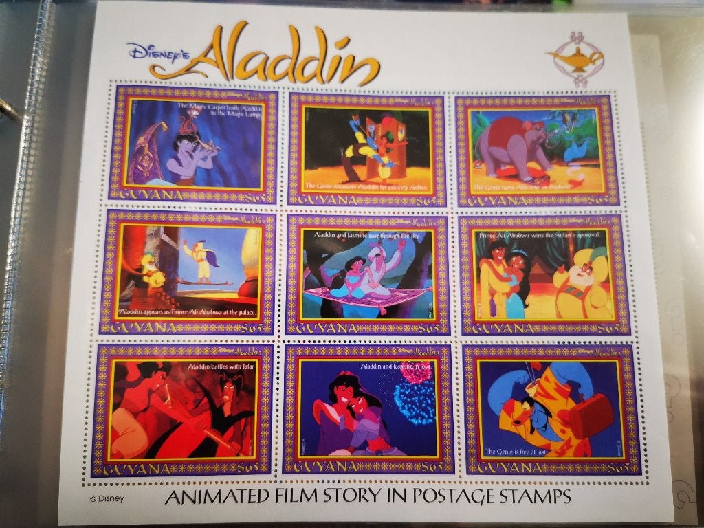 LOT Disney Postzegels Postfris Lion King Aladdin Mickey Duck, Ophalen of Verzenden, Postfris, Overige thema's