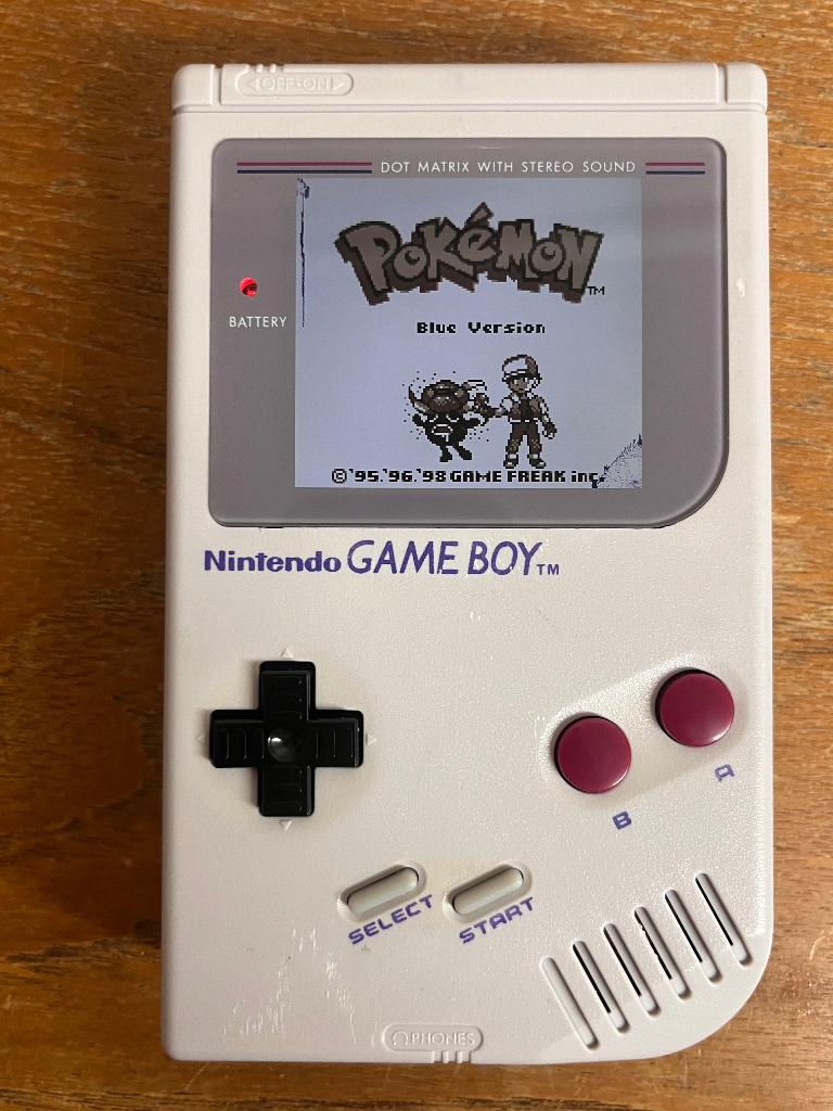 Gameboy Classic met gelamineerd ips scherm., Spelcomputers en Games, Spelcomputers | Nintendo Game Boy, Ophalen of Verzenden, Refurbished