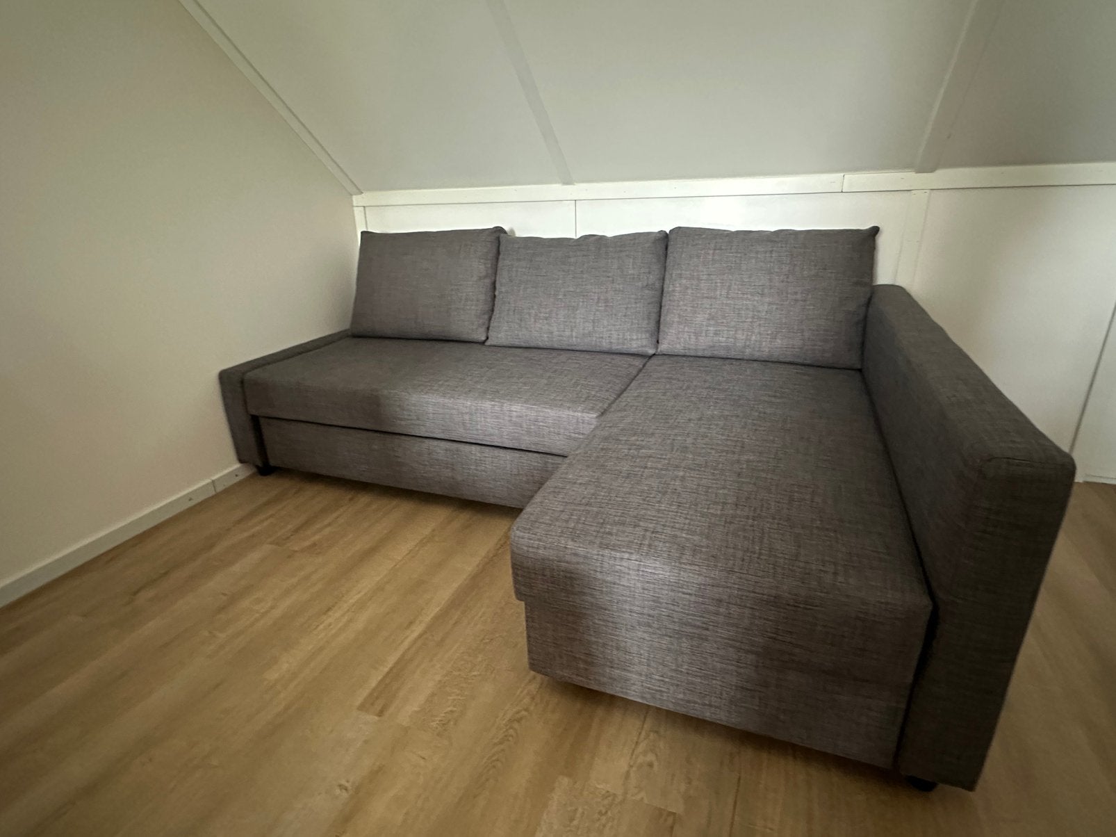 IKEA Friheten hoekslaapbank met opberger, Ophalen, 140 cm, Zo goed als nieuw, Twijfelaar