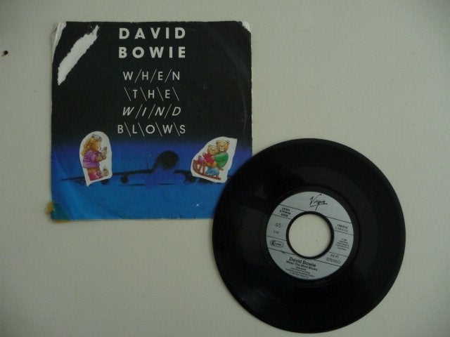 single DAVID BOWIE - WHEN THE WIND BLOWS - VIRGIN REC. 1986, Cd's en Dvd's, Gebruikt, 7 inch, Ophalen of Verzenden, Pop