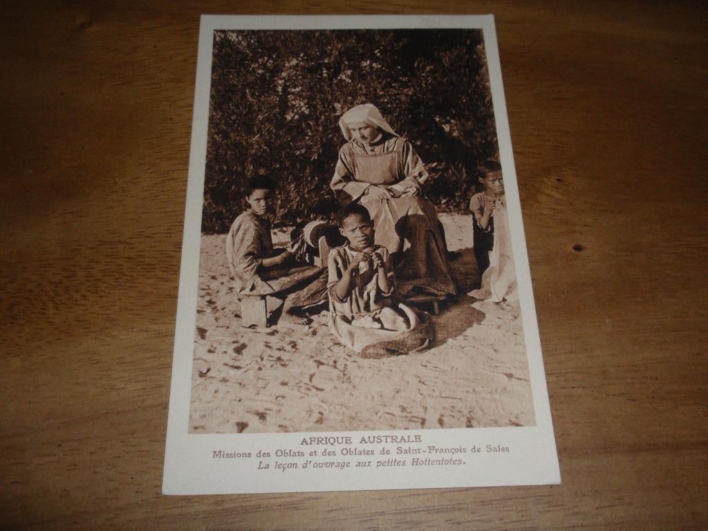 Zuid in Afrika Missie Hottentot Kinderen krijgen Les Inheems, Verzenden, 1920 tot 1940, Ongelopen, Buiten Europa