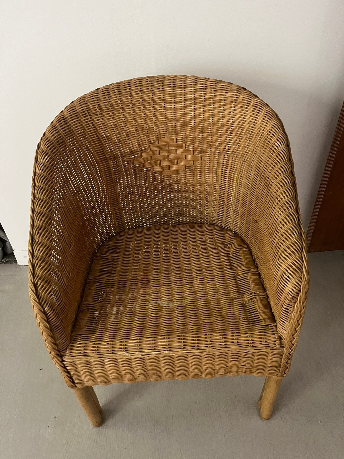 Leuk rotan stoeltje, Huis en Inrichting, Ophalen, Gebruikt, Bruin, Riet of Rotan