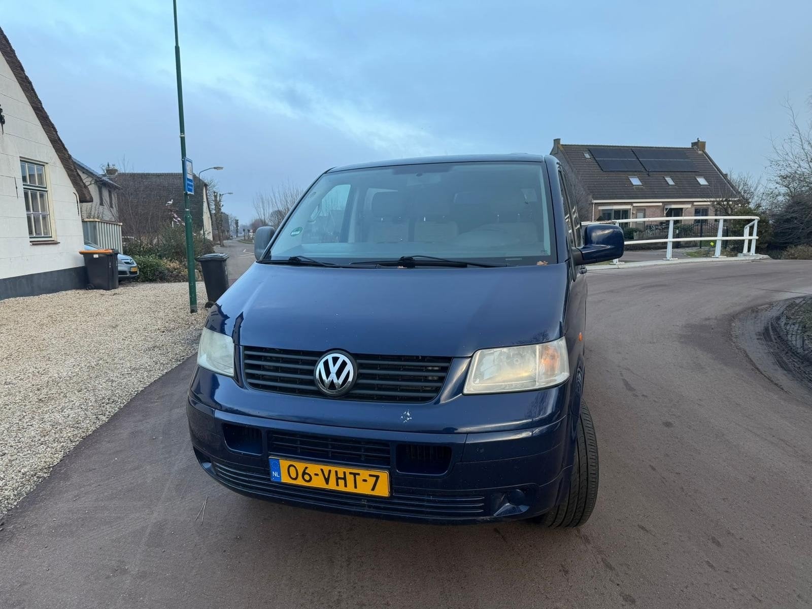 Volkswagen Transporter T5 2.5 Diesel 170 PK – Dubbele Cabine, Auto's, Blauw, Diesel, Transporter, Te koop