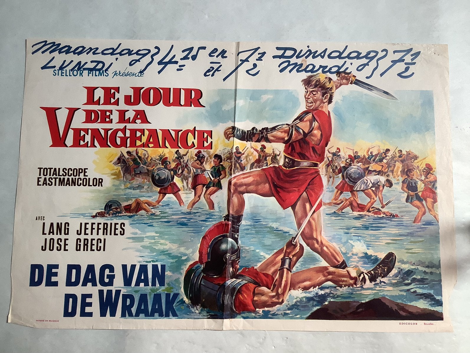 SWORD OF THE EMPIRE  1964   36-54 cm   Used, Ophalen of Verzenden, Zo goed als nieuw, Deurposter of groter, Film en Tv
