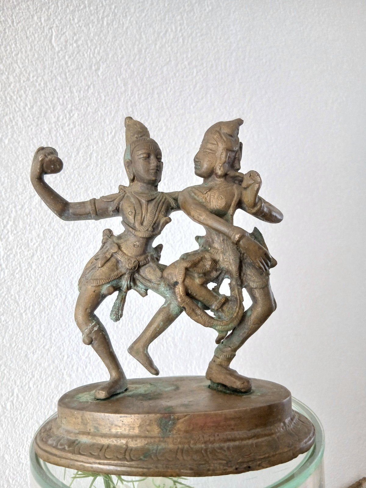 india ? messing beeld Shiva en Parvati, Ophalen of Verzenden