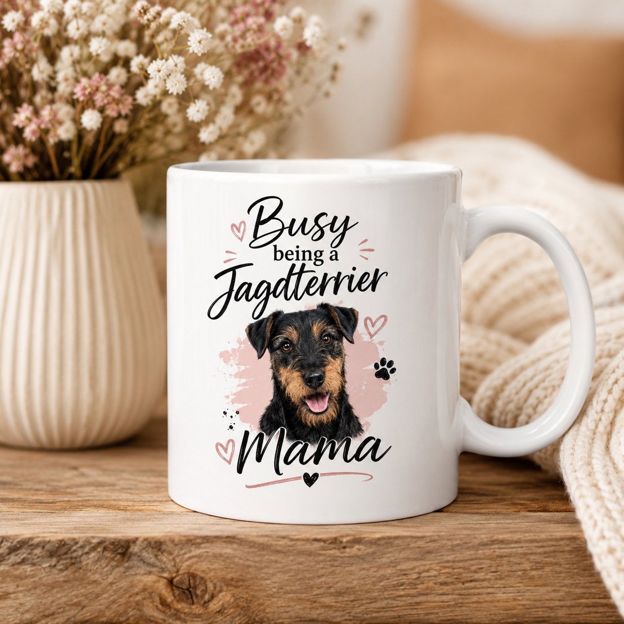Busy being a Jagdterrier Mama - Duitse Jacht terrier mok, Dieren en Toebehoren, Verzenden, Nieuw
