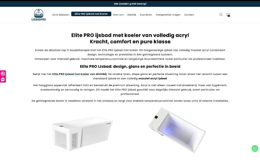 IJSBADPRO premium webshop met Benelux exclusiviteit en meer