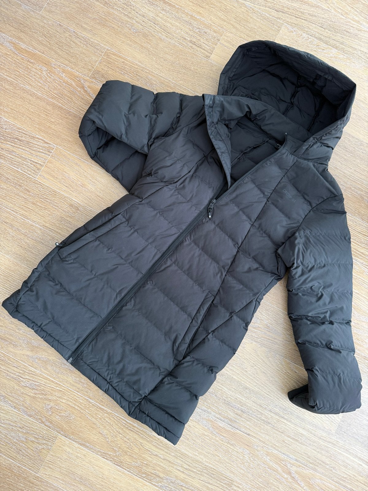 Protest Zwarte Gewatteerde Jas Maat M38, Kleding | Dames, Ophalen of Verzenden, Zo goed als nieuw, Maat 38/40 (M), Zwart