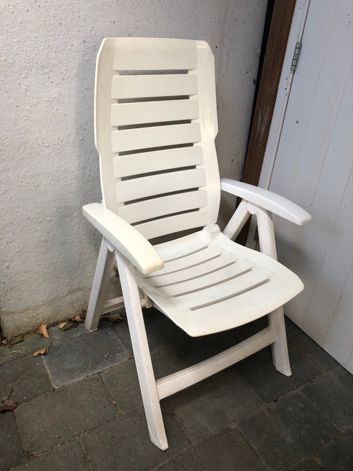 Stevige witte Hartman tuinstoelen (4 stuks), Tuin en Terras, Tuinstoelen, Ophalen, Zo goed als nieuw, Kunststof, Inklapbaar