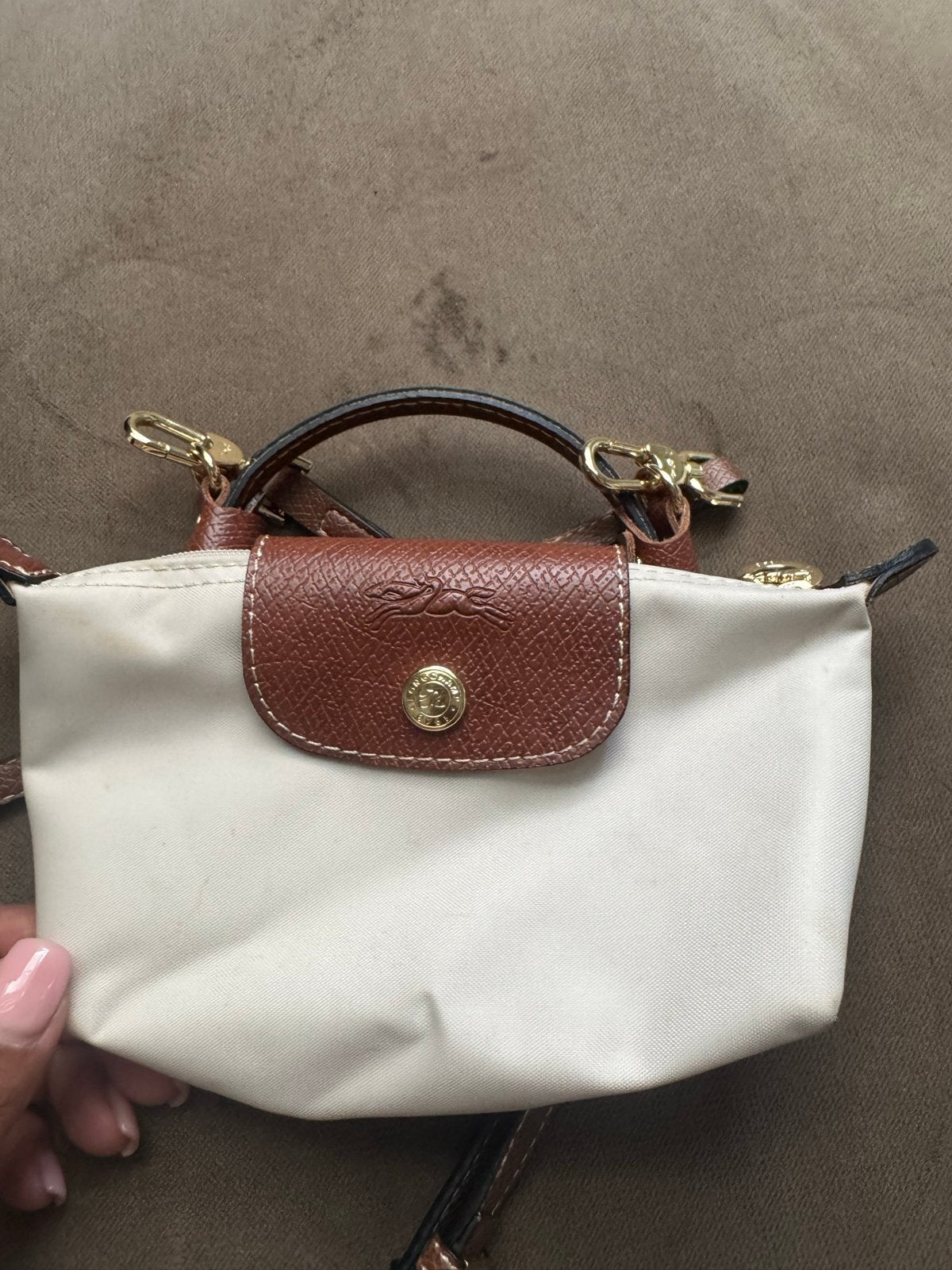 Longchamp tasje - Zo goed als nieuw, Verzenden, Zo goed als nieuw, Beige, Avondtasje