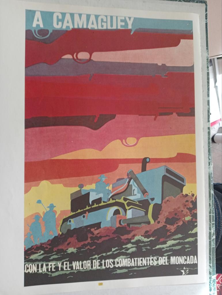 Affiche Cuba 1970, Ophalen of Verzenden, Gebruikt, A1 t/m A3, Film en Tv