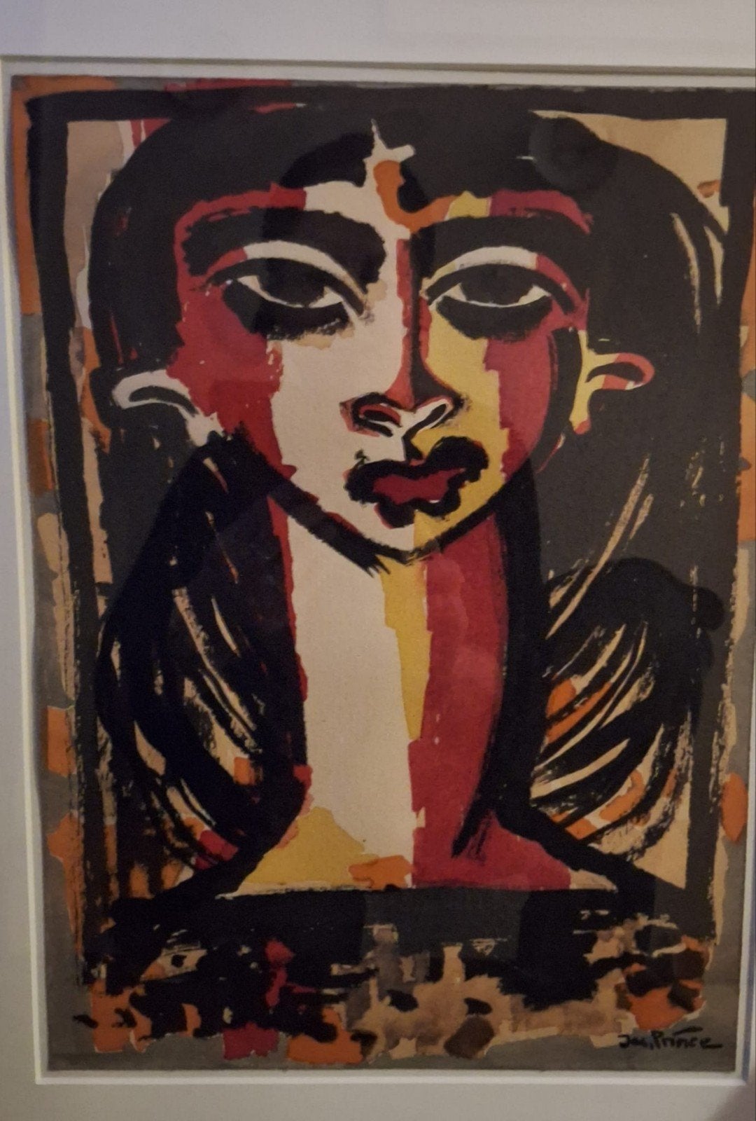 Schilderij Jacques Prince - Expressief Portret, Ophalen