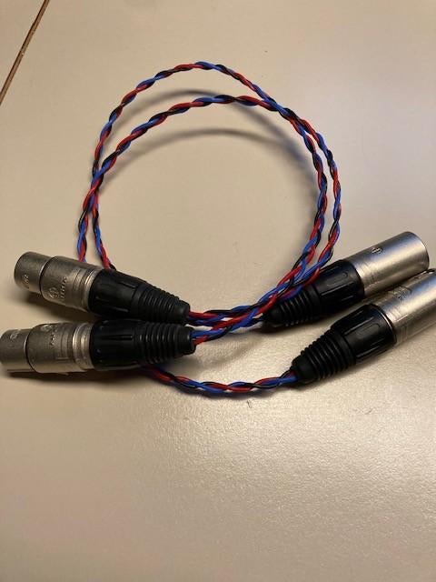 XLR kabel zelfbouw 40 cm, Ophalen of Verzenden, Zo goed als nieuw, Minder dan 2 meter, Interlink-kabel