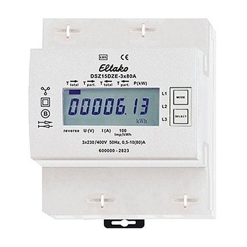 KWH 3x80A heen en terug SO puls 3fase voor PV meter- Eltako, Verzenden, Nieuw