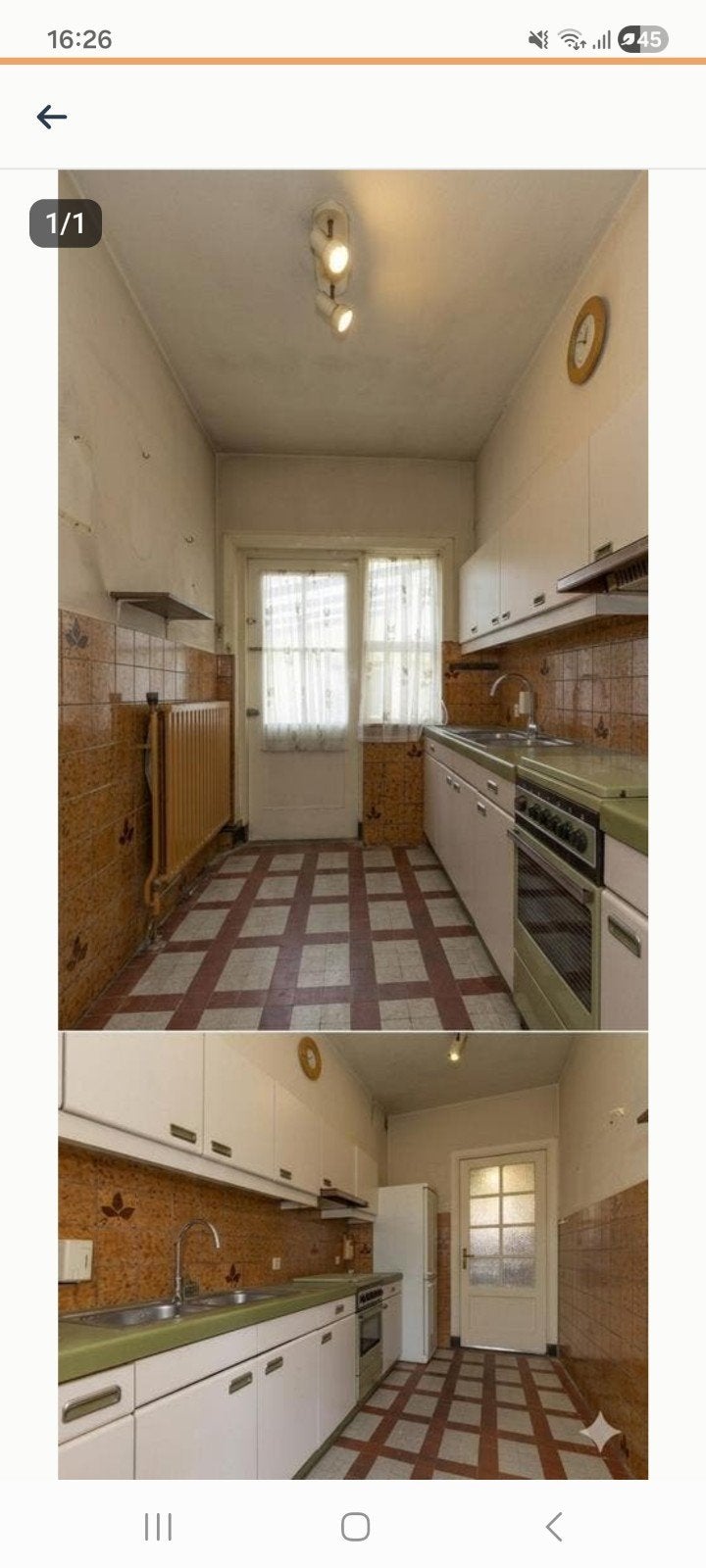 Gebruikte keuken met oven en spoelbak, exclusief koelkast, Ophalen, Gebruikt, Wit, Enkelwandige keuken
