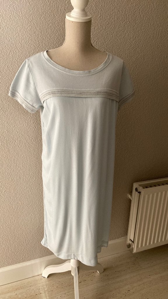 Jurk blauw Maat L Merk Transfer, Kleding | Dames, Blauw, Maat 42/44 (L), Ophalen of Verzenden, Zo goed als nieuw