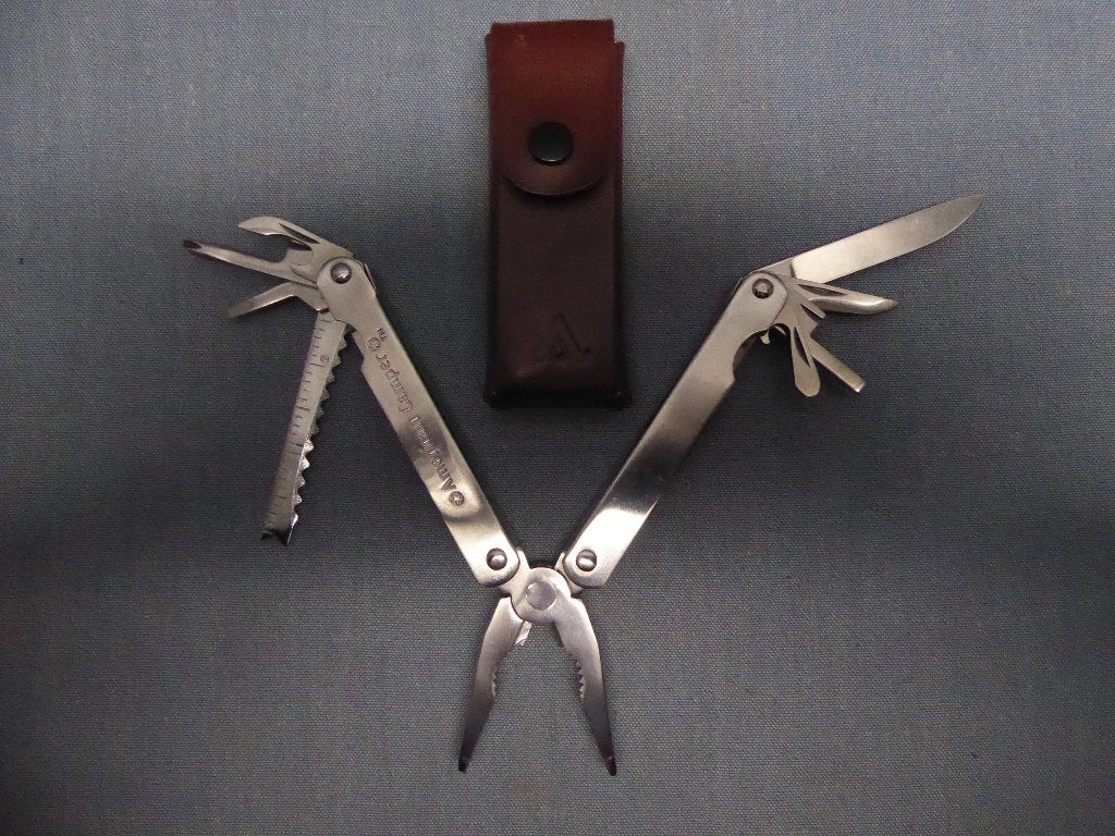 Multitool | American camper + leren etui | 9-delig | nieuw, Ophalen of Verzenden, Nieuw, Overige typen