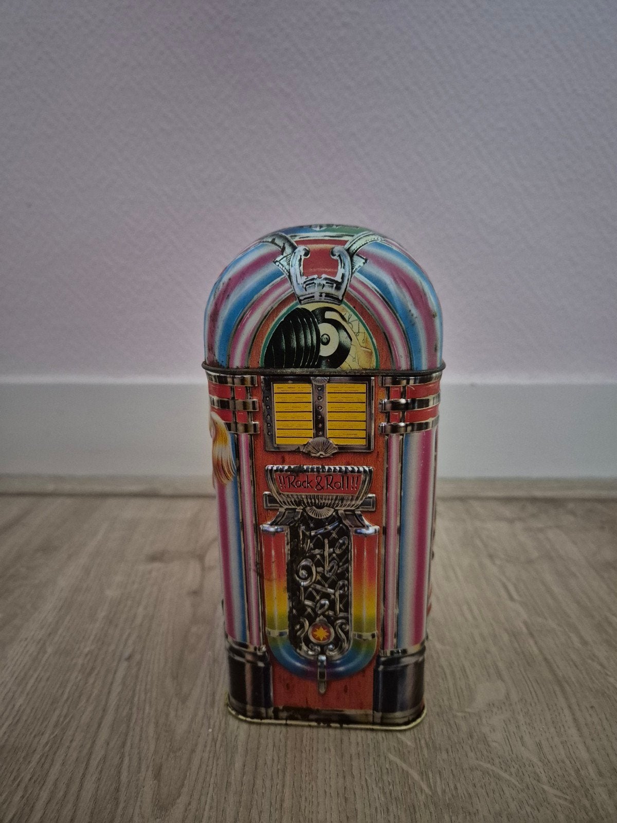 Rock and Roll Jukebox Spaarpot - Metaal, Ophalen of Verzenden, Gebruikt, Metaal of Blik, Overige thema's