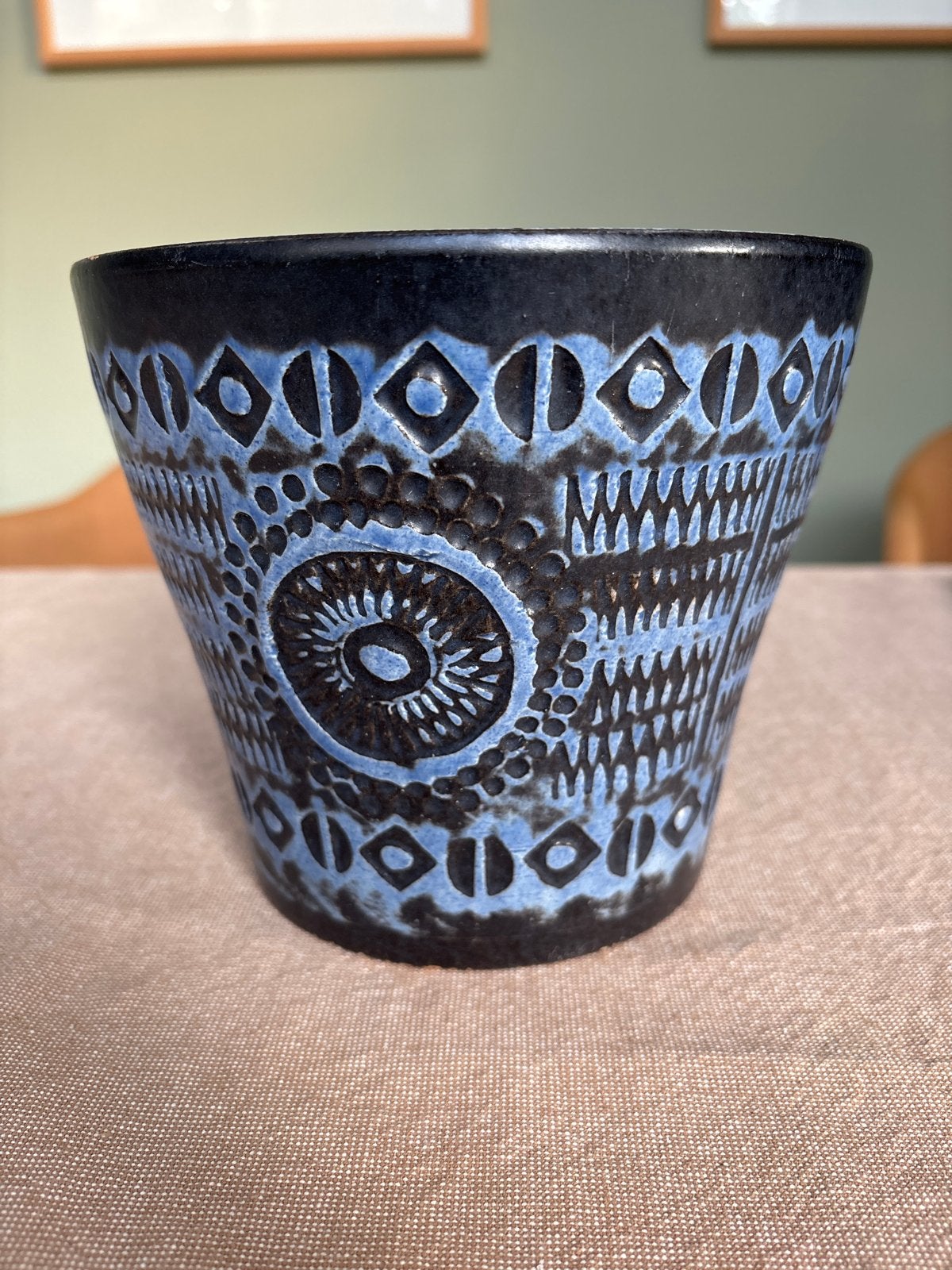 Vintage West Germany bloempot, Scheurich Inka, Ophalen of Verzenden