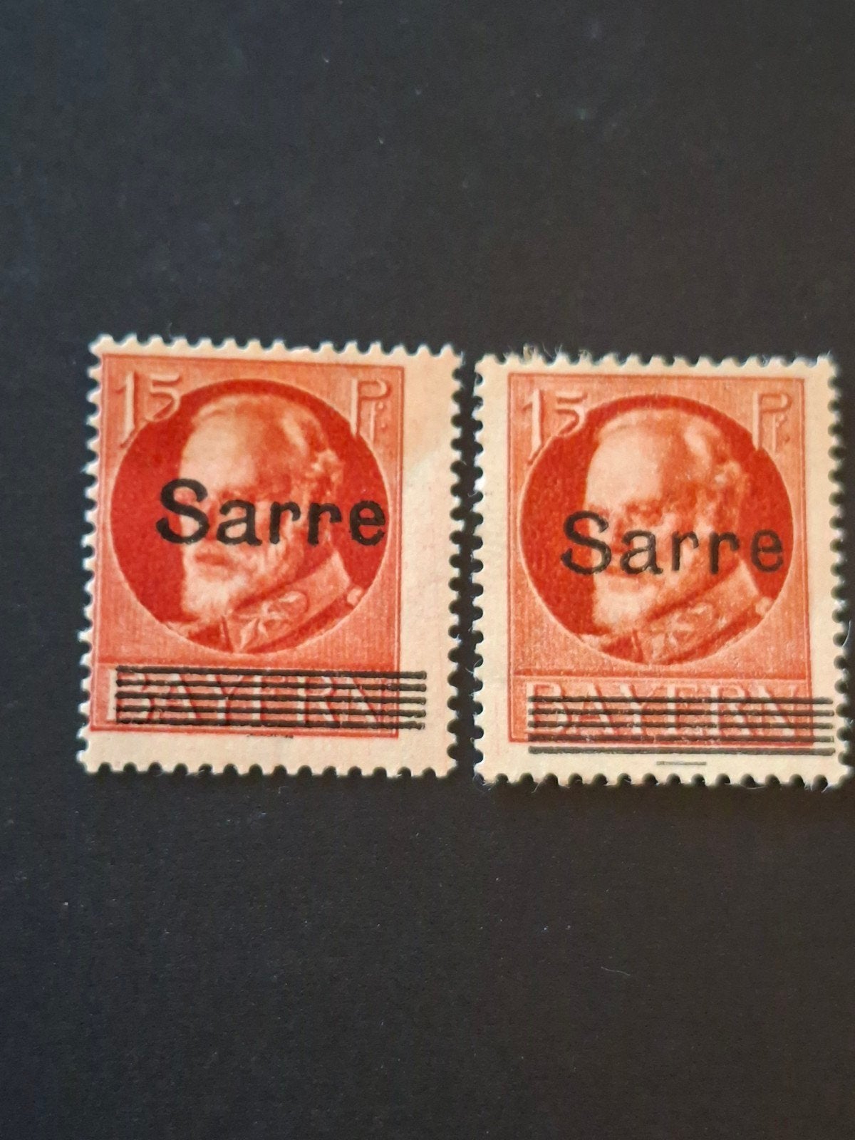 Saargebied Mi 20  #2.   Pf plakker  (nuances), Verzenden, Postfris
