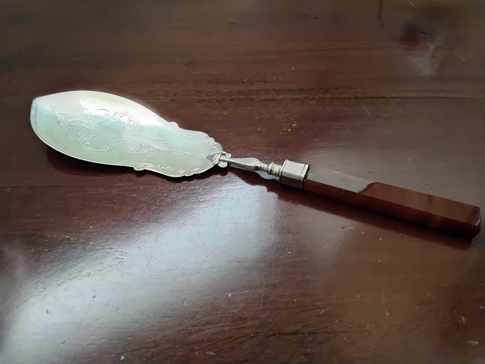 Mooie zilveren taartschep 1859 - 1890, Antiek en Kunst, Ophalen of Verzenden, Zilver