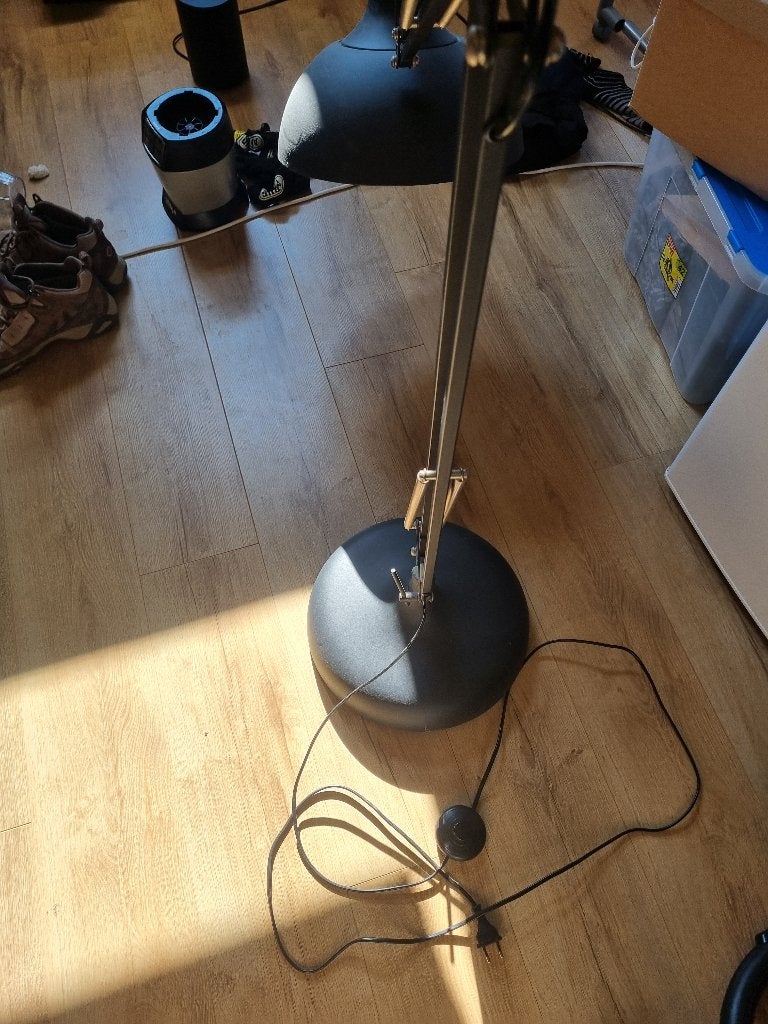Staande vloerlamp, Ophalen, E27 (groot), Zo goed als nieuw, Metaal
