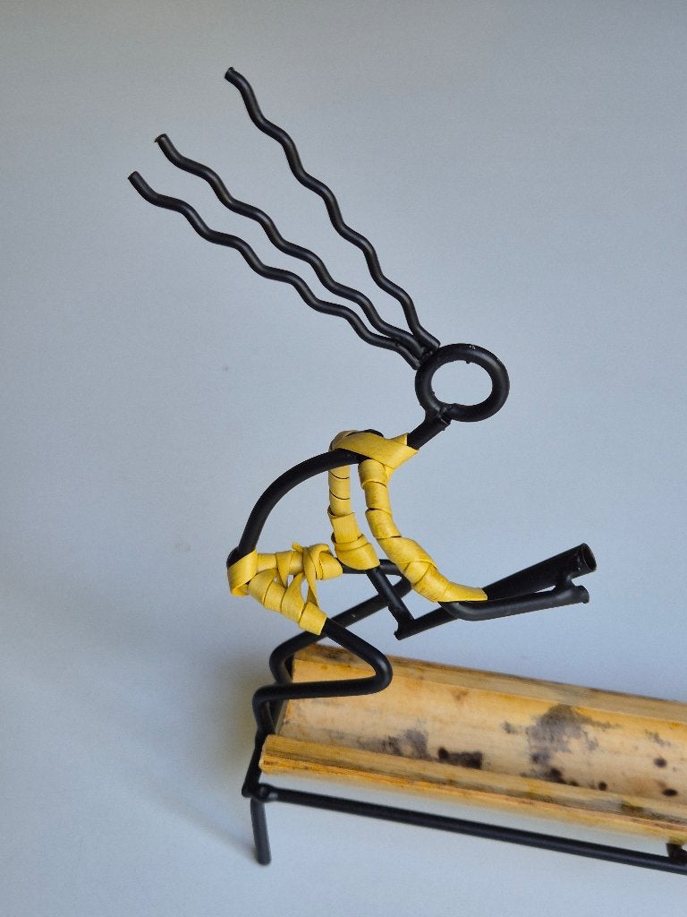Kokopelli wierookhouder, Meerkleurig, Ophalen of Verzenden, Metaal, Gebruikt