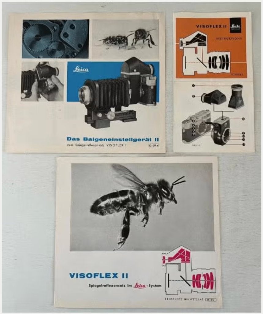 3 x folder voor de Leica Visoflex II, Ophalen of Verzenden
