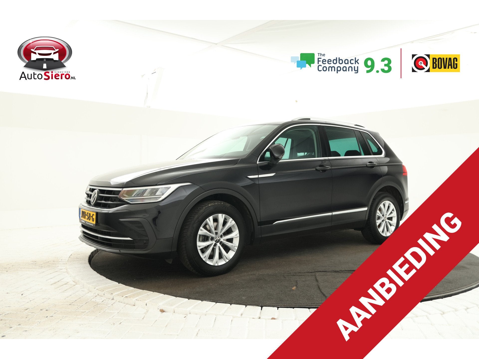 Volkswagen Tiguan 1.5 TSI Elegance Automaat, Volleder, Digit, Auto's, Volkswagen, Euro 6, 4 cilinders, Zwart, Leder