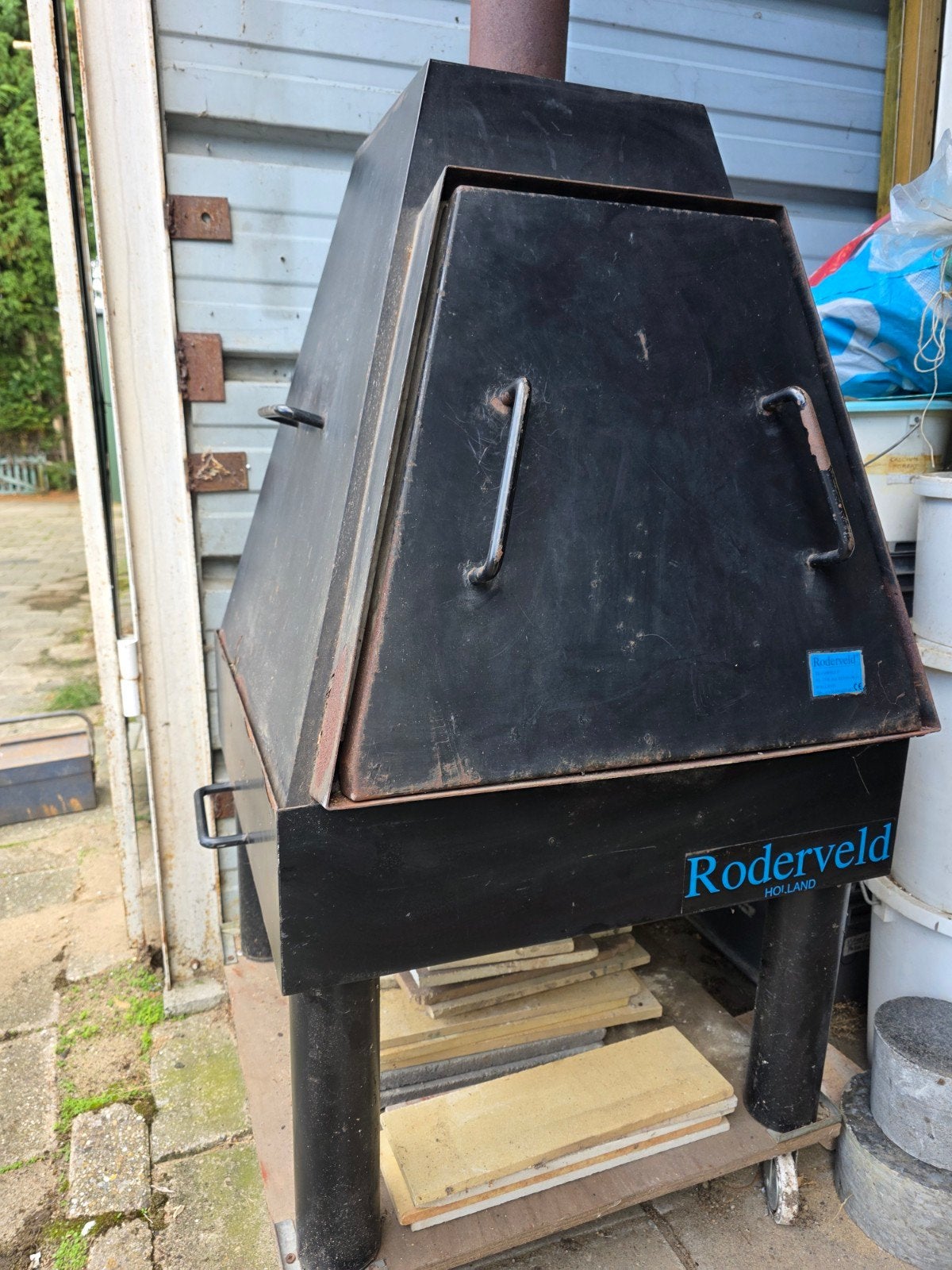Roderfeld rakuoven met toebehoren (werking onbekend), Ophalen, Gebruikt