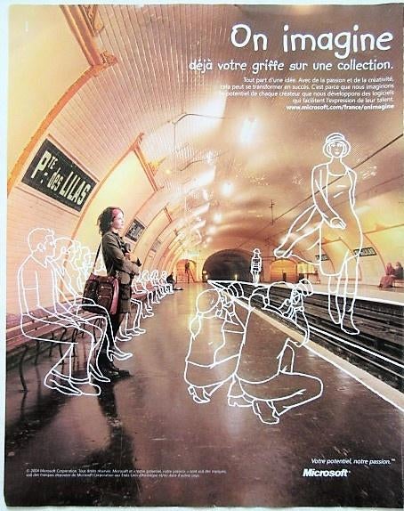 4 vintage advertenties reclames Microsoft 1999-2004 Windows, Ophalen of Verzenden, Gebruikt, Overige typen