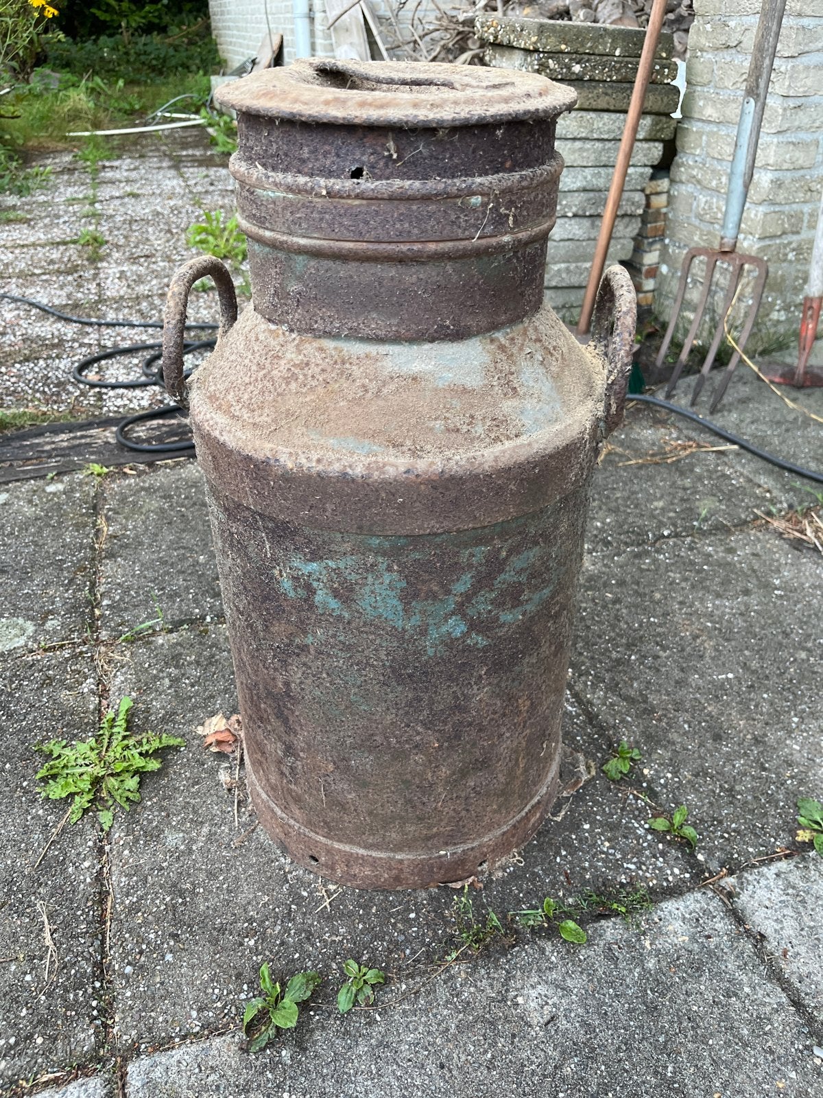 Antieke melkbus - Decoratieve roestige melkkan, Ophalen