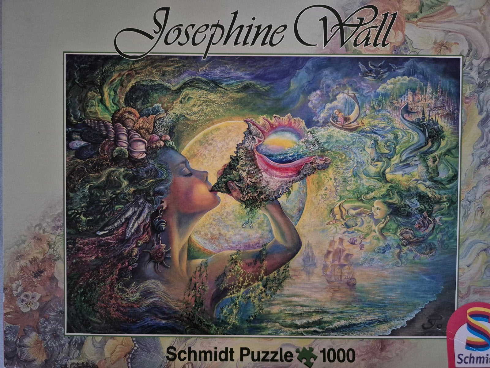 Schmidt puzzel 1000 stukjes Josephine Wall, Roep van de zee., Ophalen of Verzenden, 500 t/m 1500 stukjes, Gebruikt, Legpuzzel