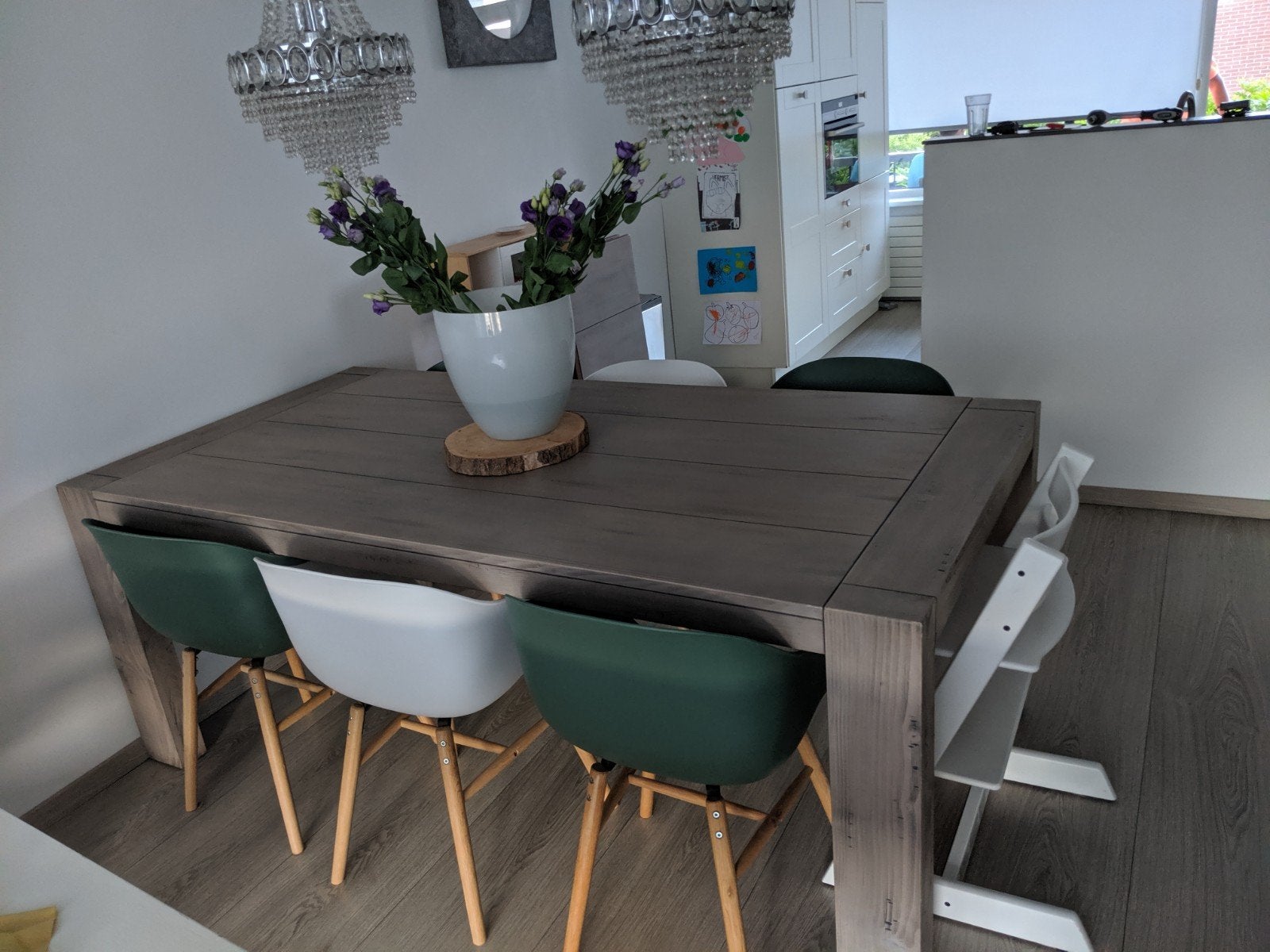 Eettafel - verlengbaar (200 – 290 x 100 cm), Ophalen, Gebruikt, 200 cm of meer, 50 tot 100 cm