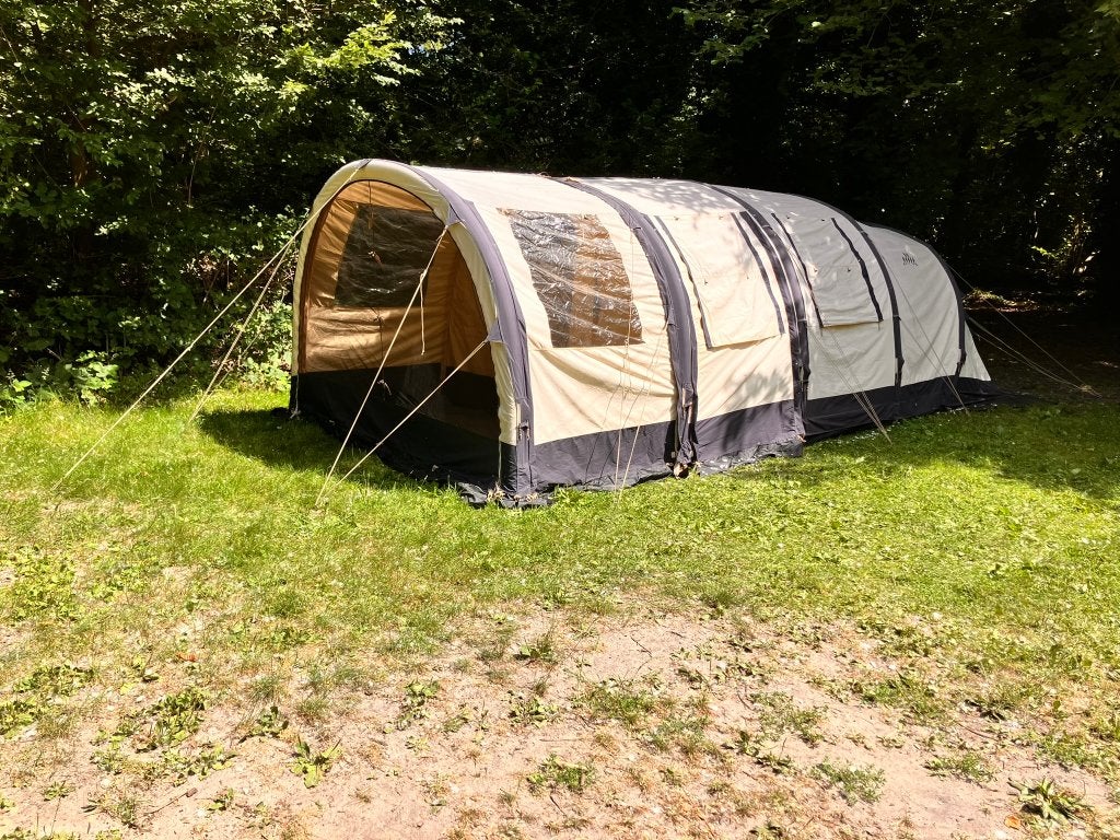 Obelink Easy Air Roma 4 opblaastent technisch katoen, Caravans en Kamperen, Ophalen, Gebruikt, Tot en met 4