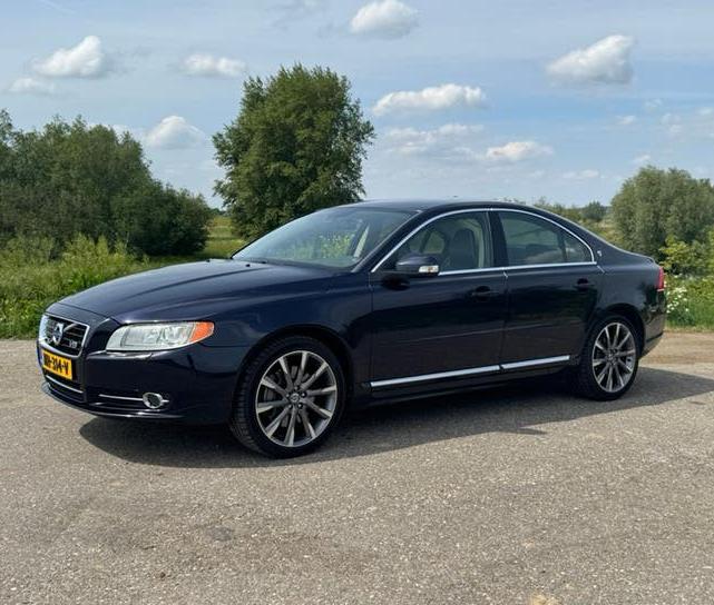 Volvo S80 4.4 V8 AWD Executive. LPG MY2009, massage, 4C, 2000 kg, Blauw, Leder, Vierwielaandrijving