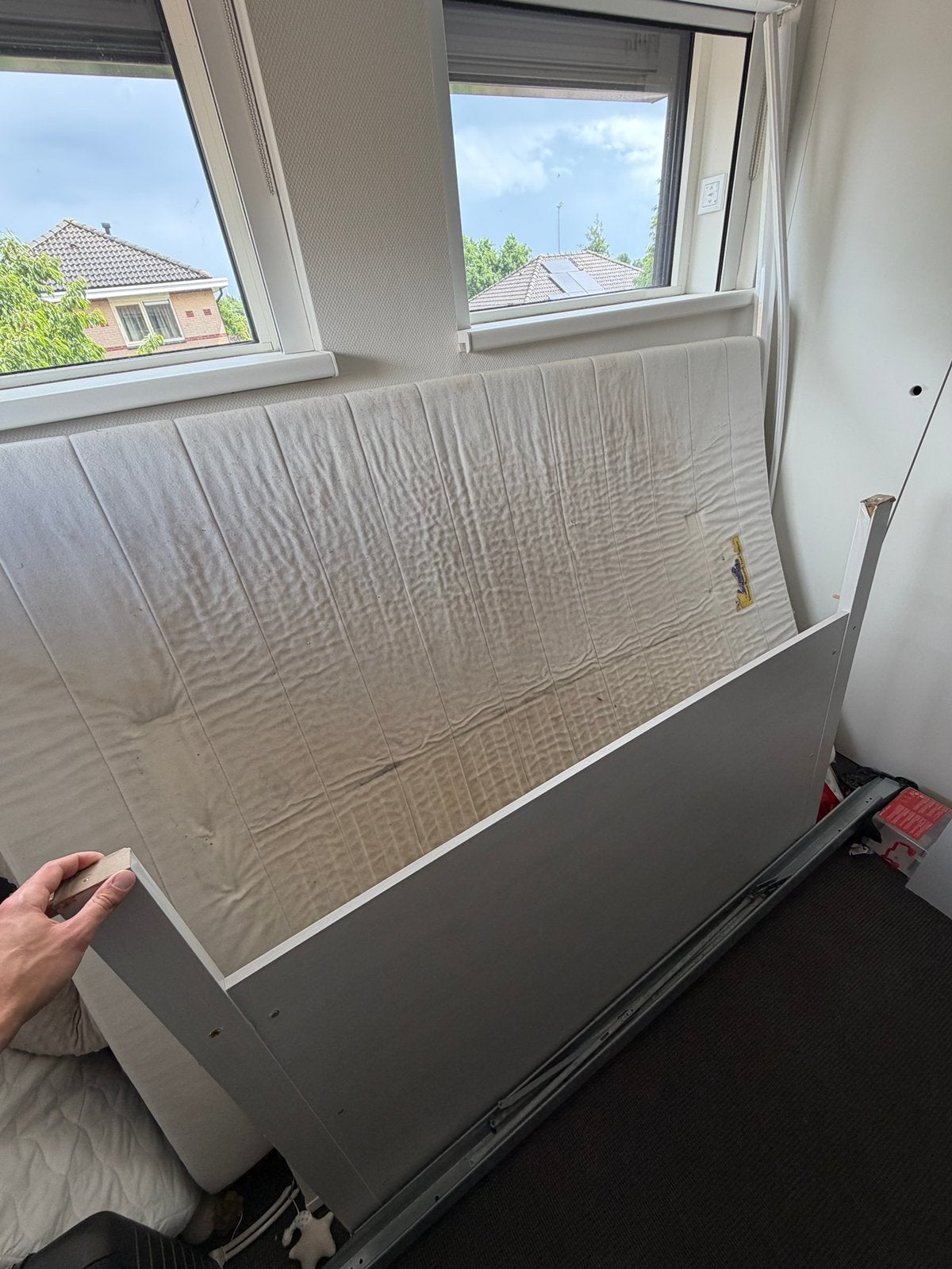 Bed twijfelaar, Ophalen of Verzenden, Zo goed als nieuw, Twijfelaar, 120 cm