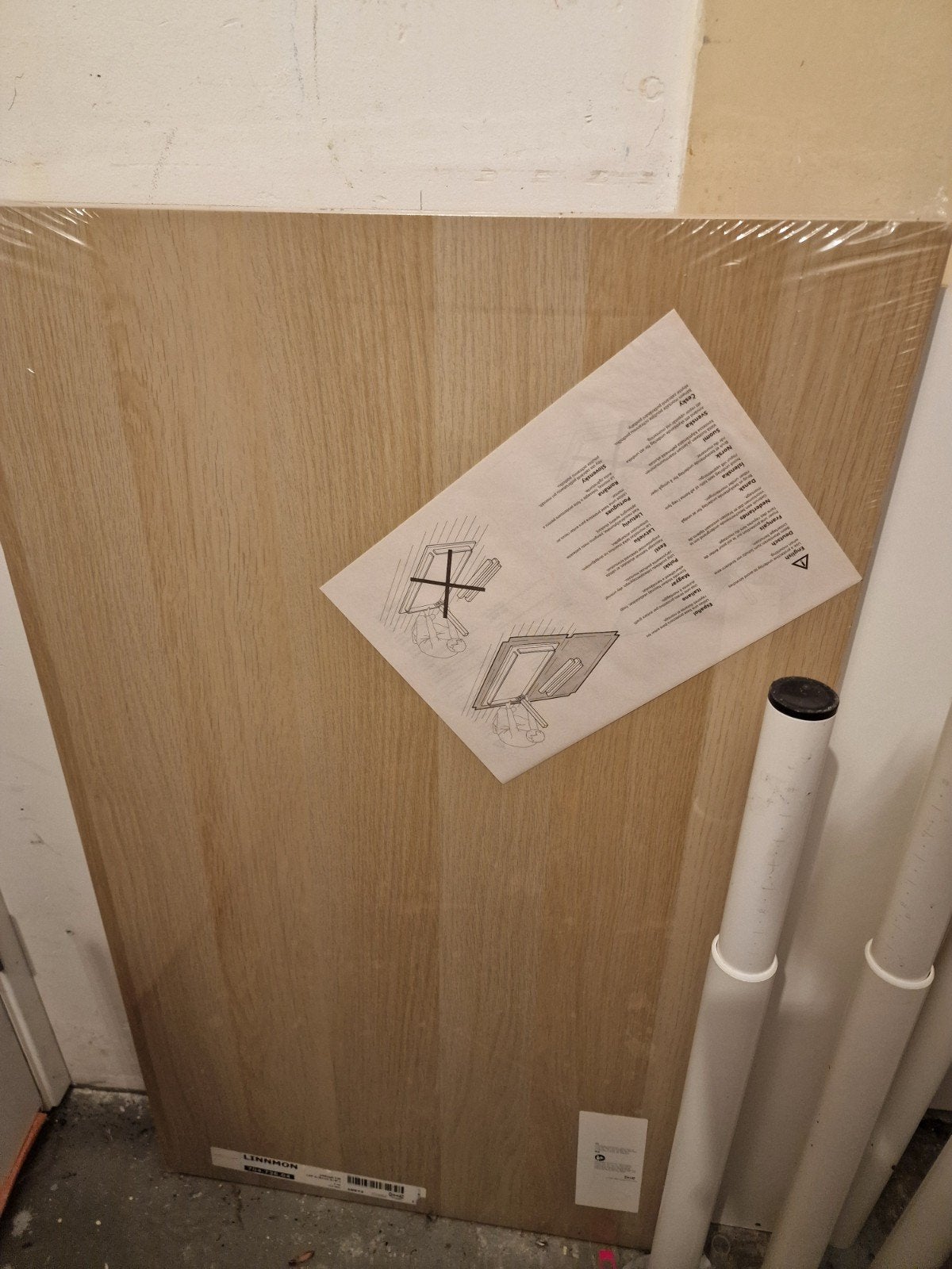 IKEA Linnmon tafelblad met olov potens, 50 tot 100 cm, Nieuw, 50 tot 100 cm, Tafelblad