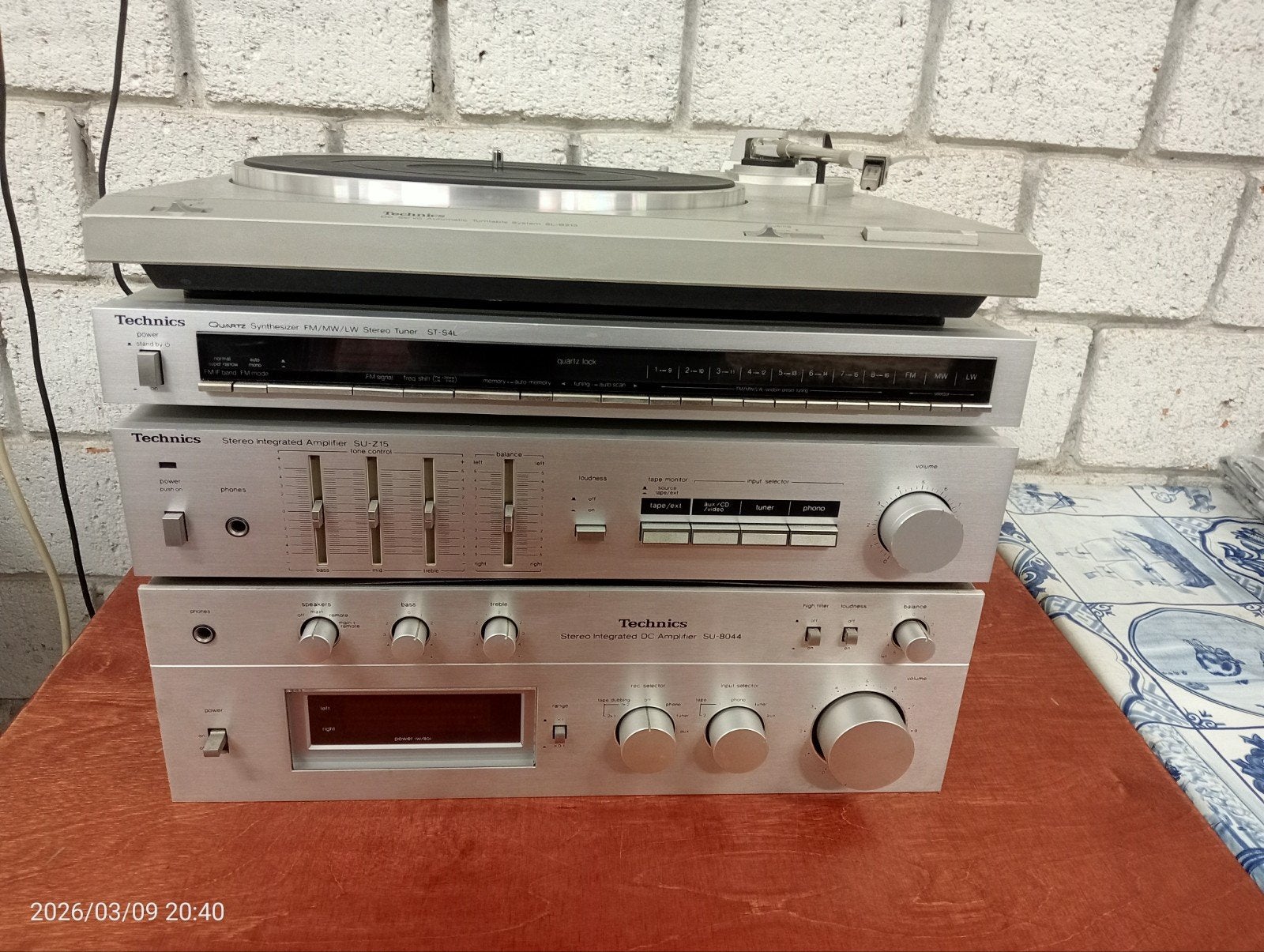 Technics Stereo Set met Platenspeler - Opknapper, Overige merken, Tuner of Radio, Niet werkend, Losse componenten