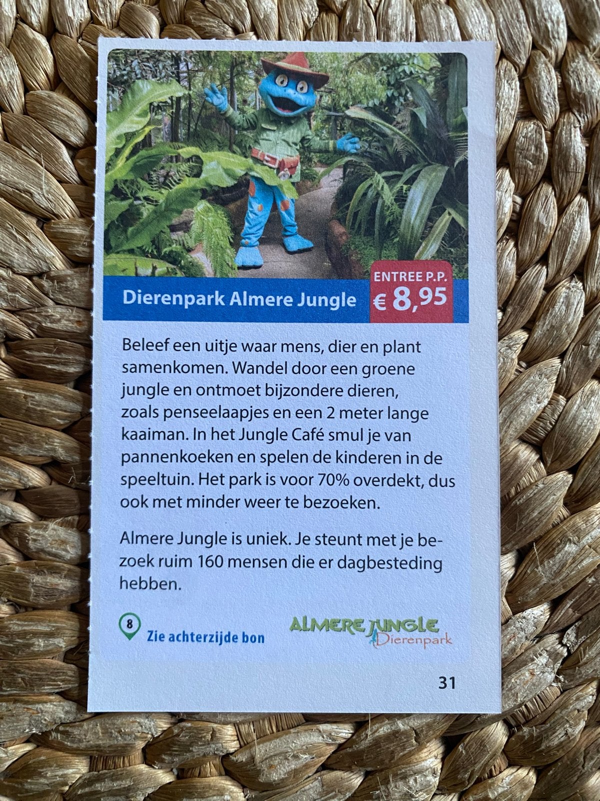 Dierenpark almere eentree 8,95 p/p, Drie personen of meer, Kortingskaart